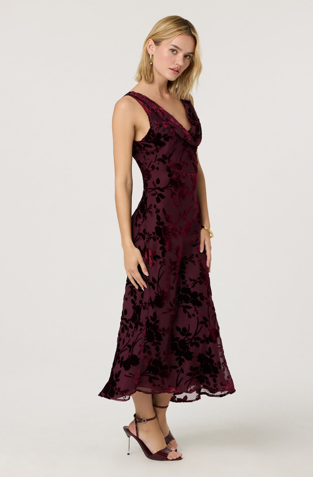ASTR THE LABEL Floris Burnout Floral Dress-The Shop Laguna Beach