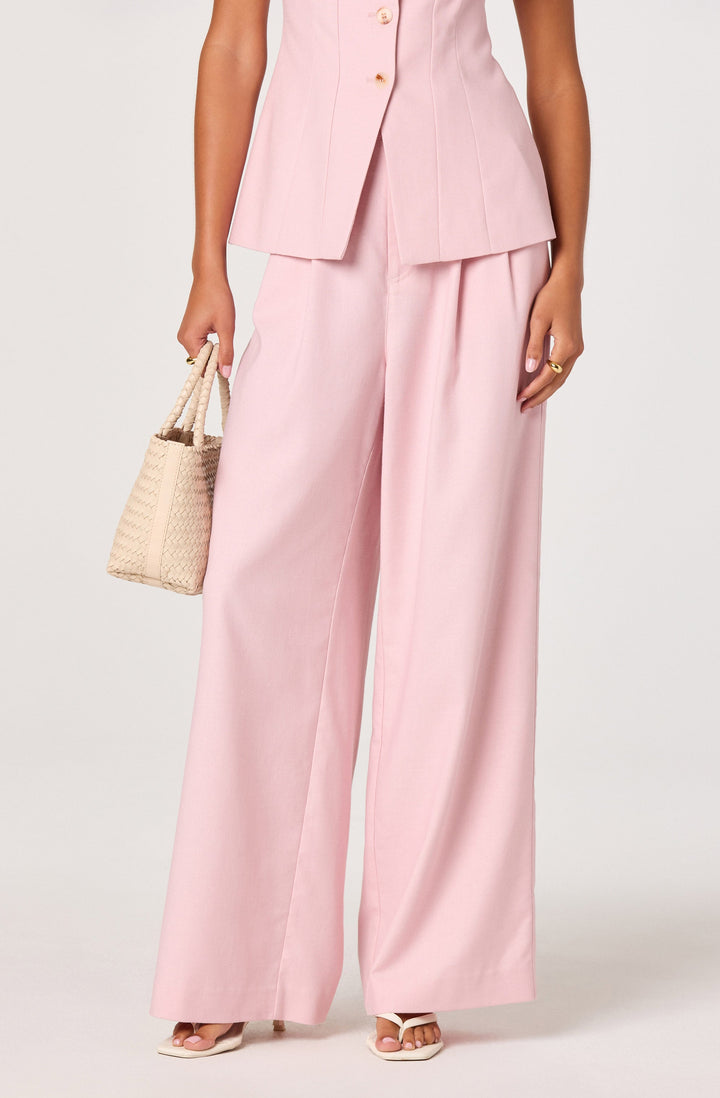ASTR THE LABEL Neha Tailored Linen Trouser Pant-The Shop Laguna Beach