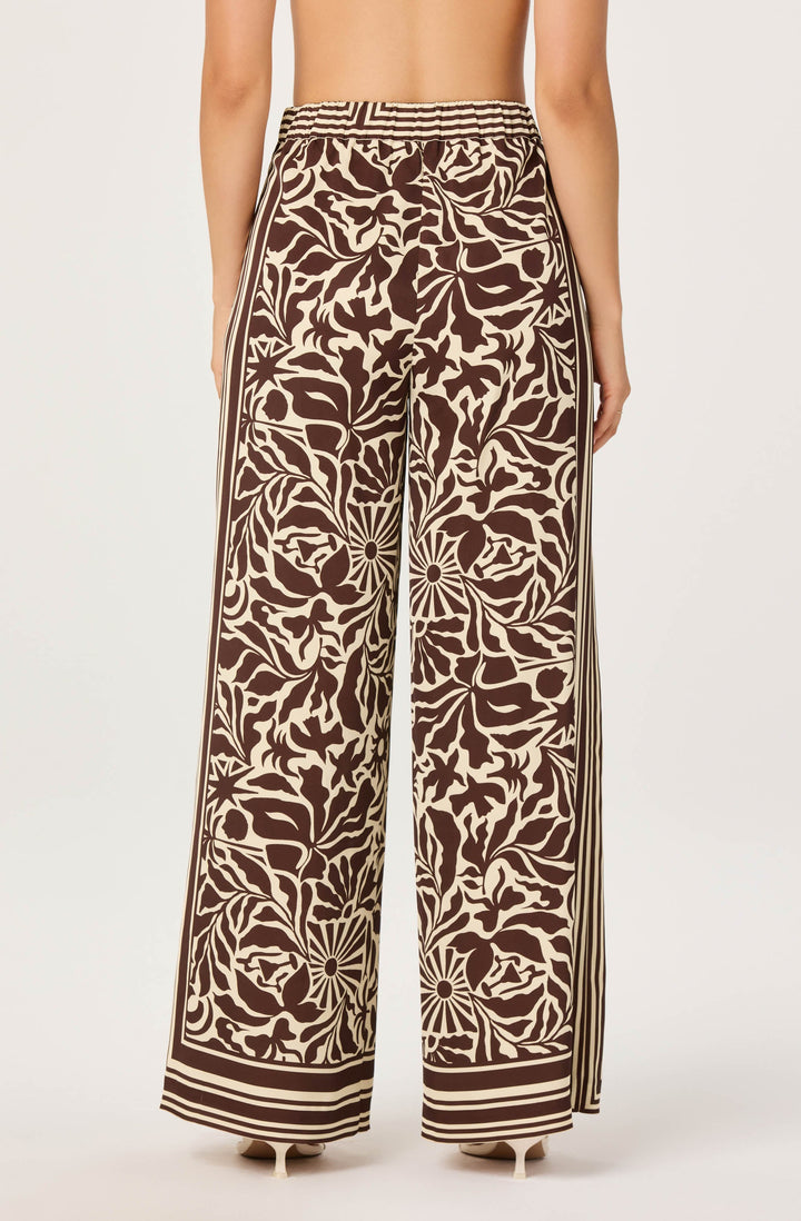 ASTR THE LABEL Eva Printed Wide-Leg Pants