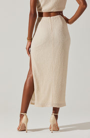 ASTR THE LABEL Keely Textured Midi Skirt-The Shop Laguna Beach