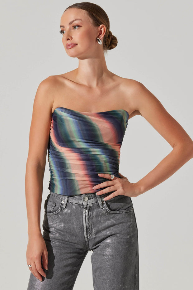 ASTR THE LABEL Akila Mesh Tube Top-The Shop Laguna Beach