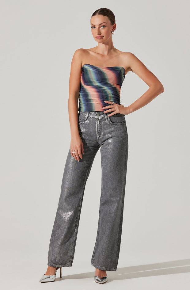 ASTR THE LABEL Akila Mesh Tube Top-The Shop Laguna Beach