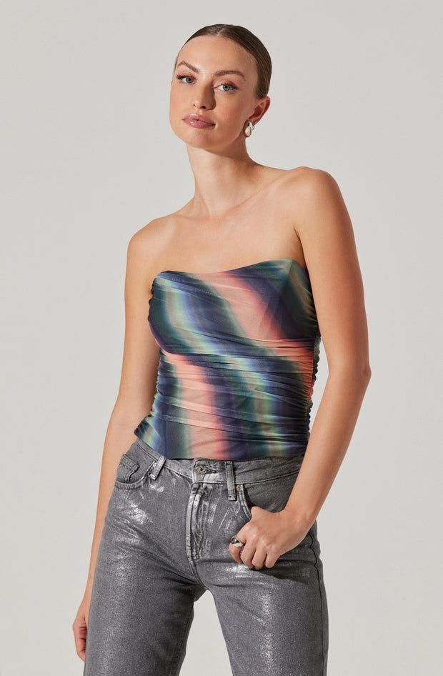 ASTR THE LABEL Akila Mesh Tube Top-The Shop Laguna Beach