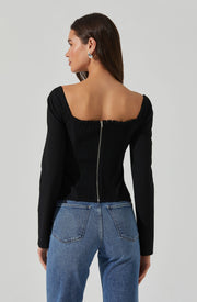 ASTR THE LABEL Whitley Peekaboo Contrast Top-The Shop Laguna Beach