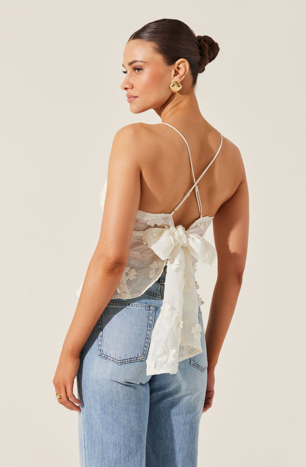 ASTR THE LABEL Everli Appliqué Peplum Top-The Shop Laguna Beach