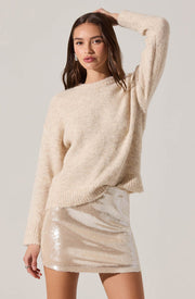 ASTR THE LABEL Selbie Brushed Knit Sweater-The Shop Laguna Beach