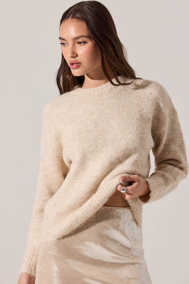 ASTR THE LABEL Selbie Brushed Knit Sweater-The Shop Laguna Beach