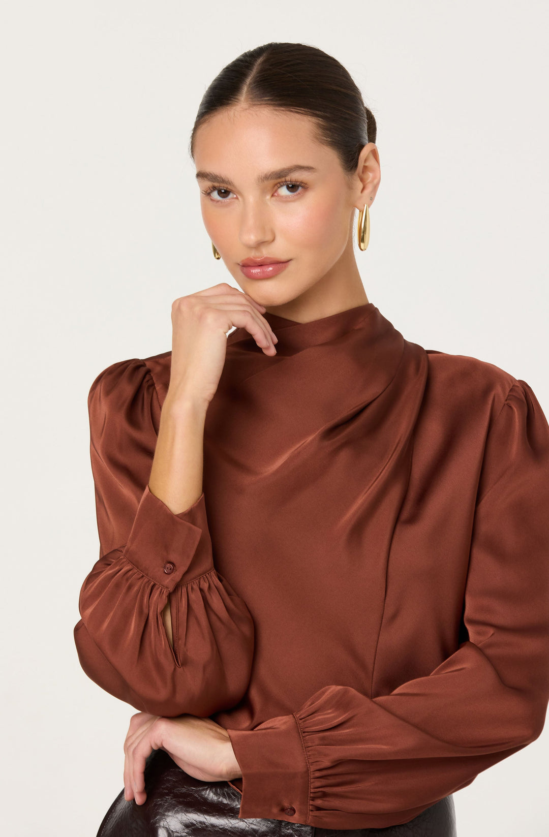 ASTR THE LABEL Ivonne Satin Top-The Shop Laguna Beach