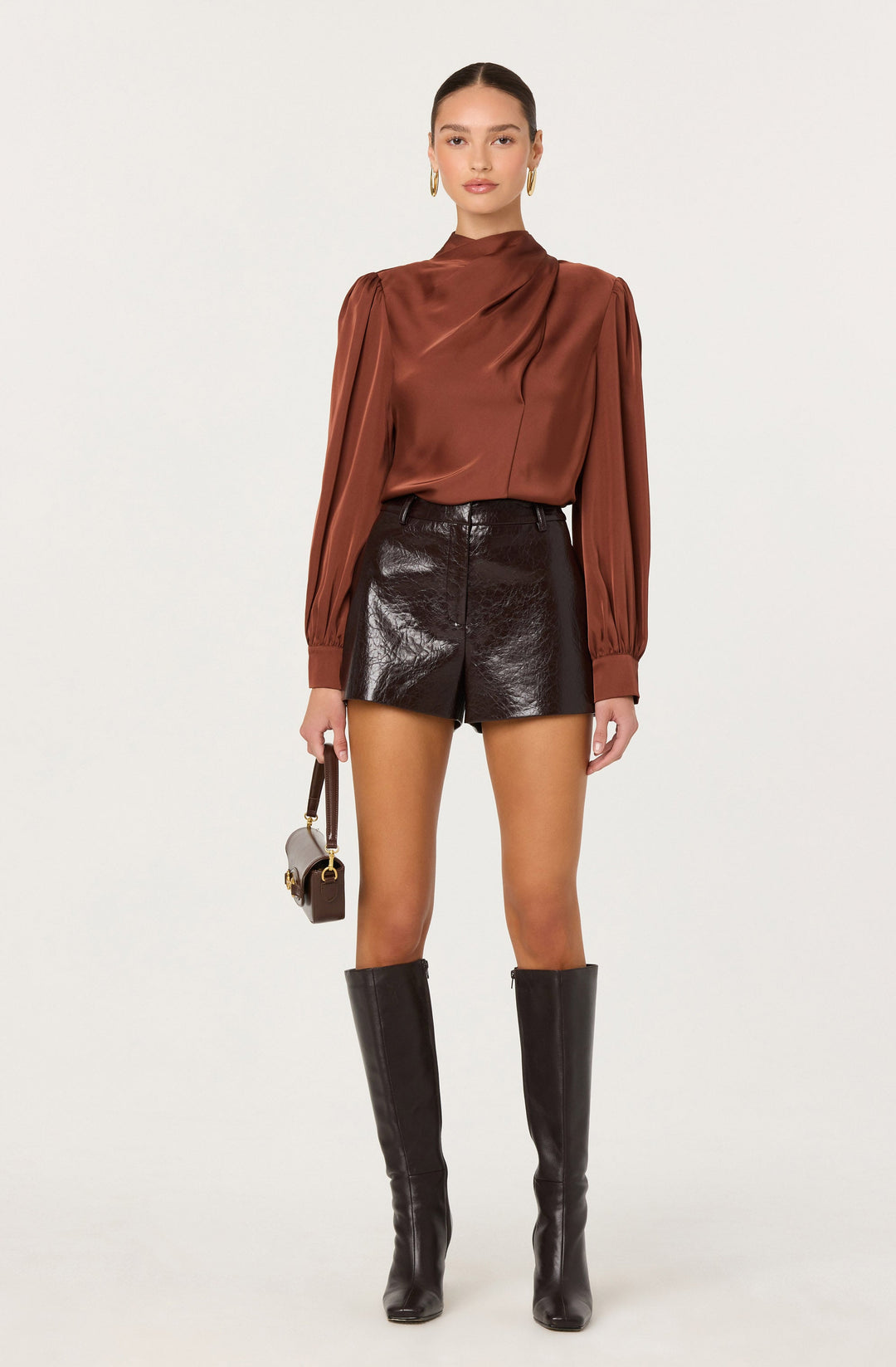 ASTR THE LABEL Ivonne Satin Top-The Shop Laguna Beach