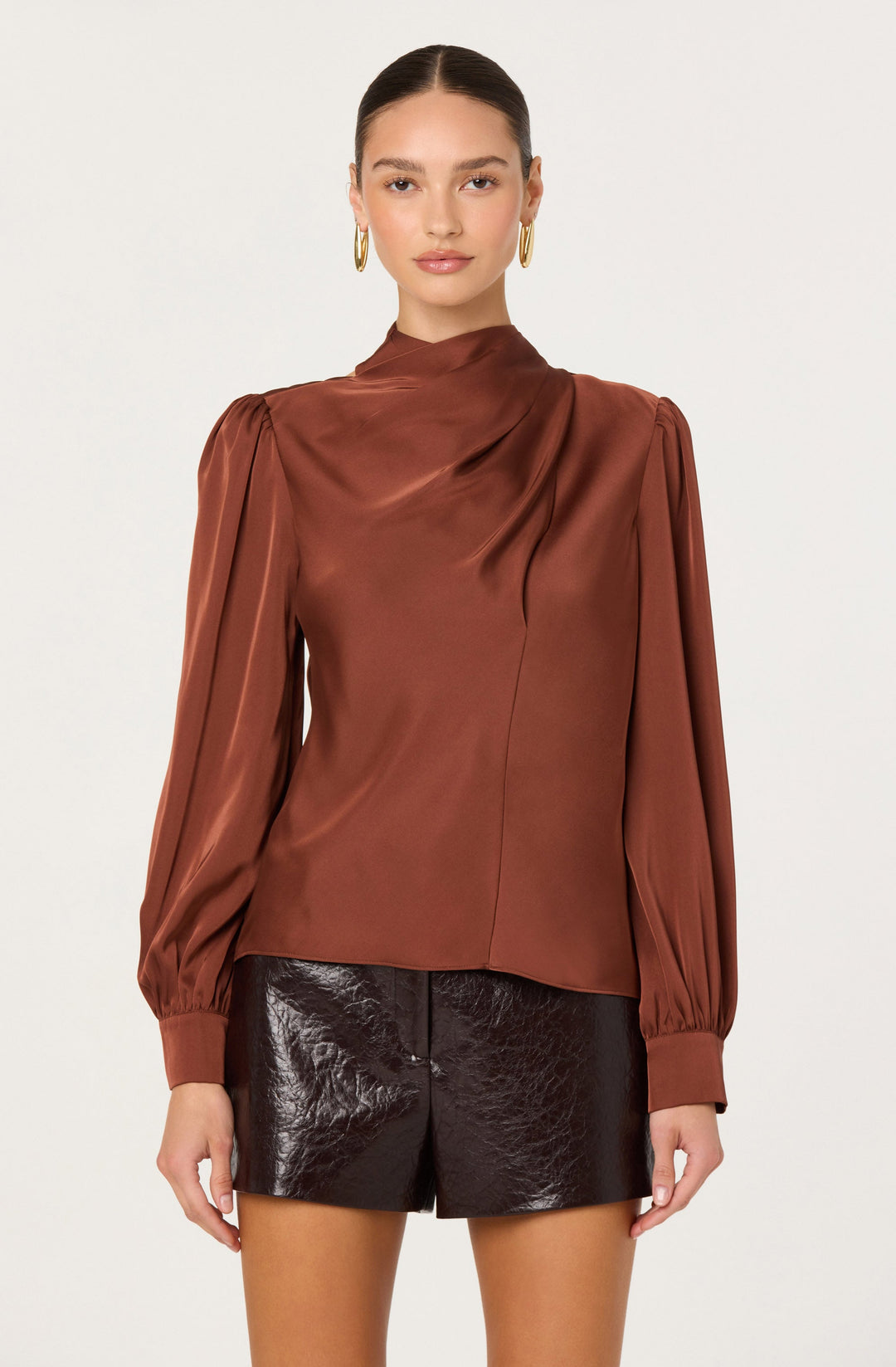 ASTR THE LABEL Ivonne Satin Top-The Shop Laguna Beach