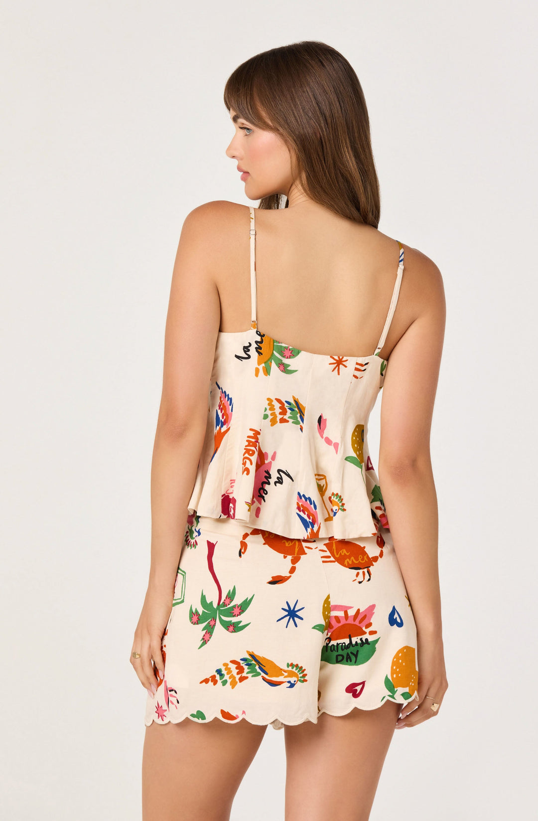 ASTR THE LABEL Alma Printed Tie Top-The Shop Laguna Beach