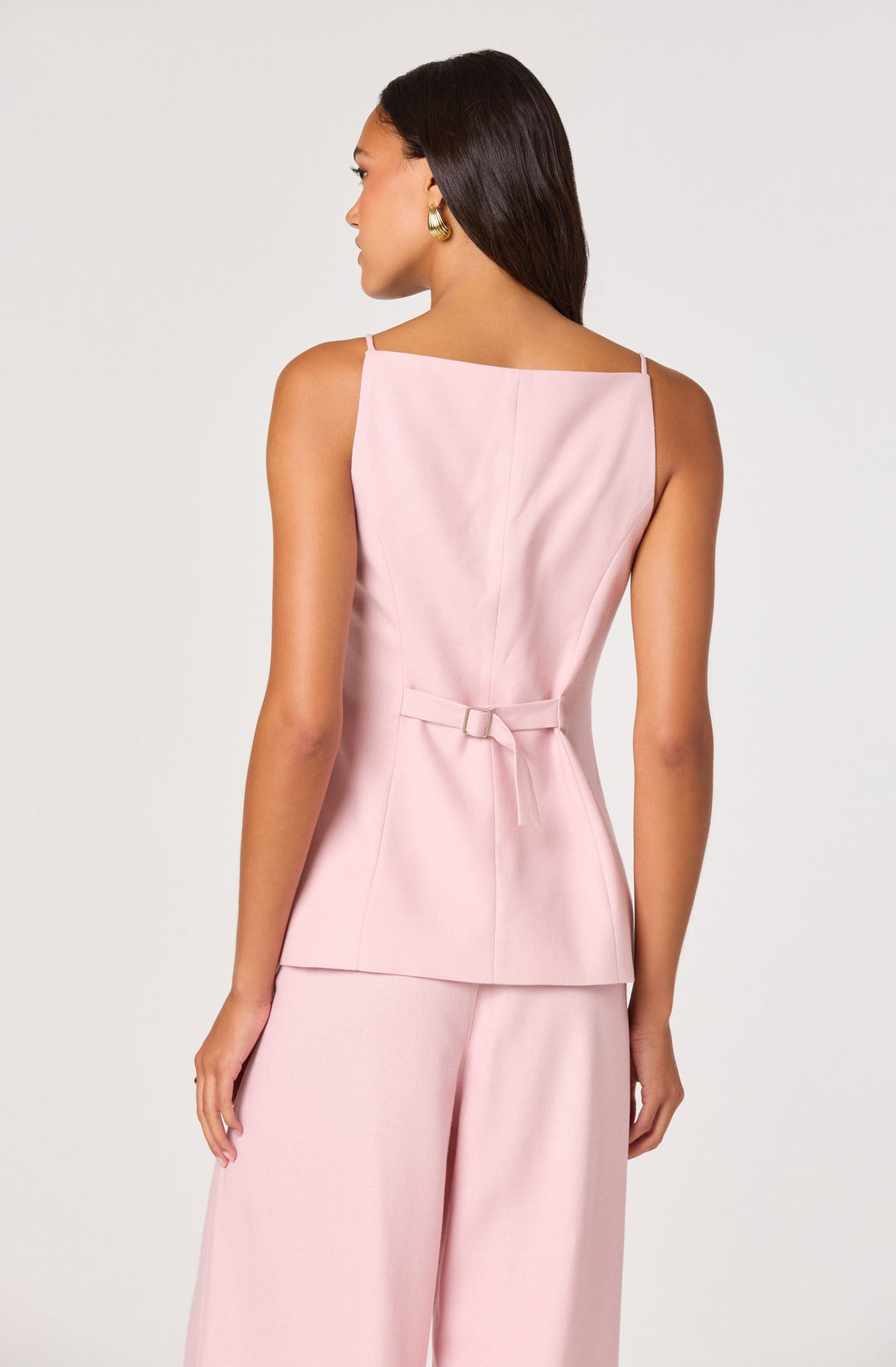 ASTR THE LABEL Neha Linen Buttoned Longline Top-The Shop Laguna Beach