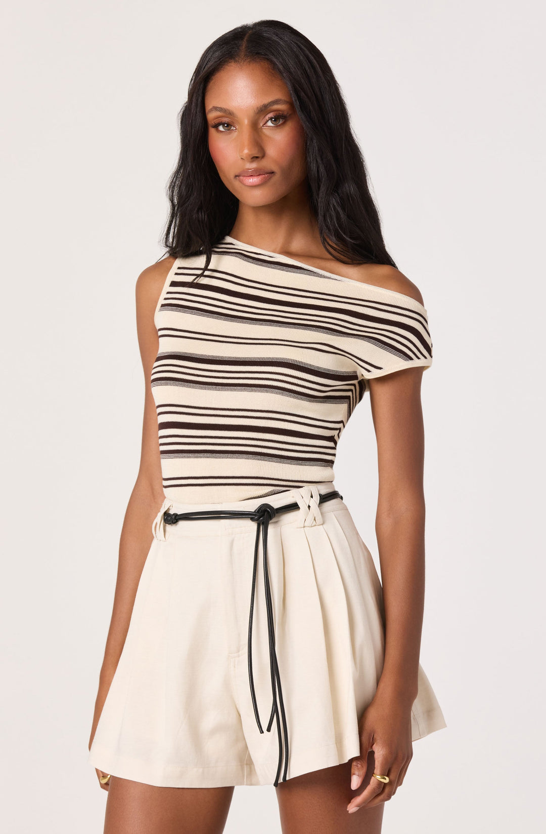 ASTR THE LABEL Sofia Off-Shoulder Sweater-Knit Top