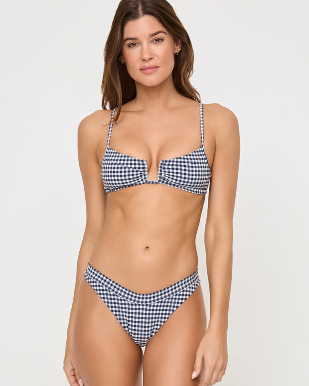 LSPACE Mercer Gingham Low-Rise Bottom-The Shop Laguna Beach