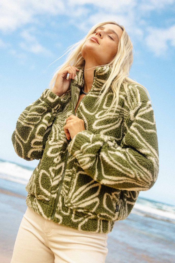 BILLABONG First Light Sherpa Zip Jacket-The Shop Laguna Beach