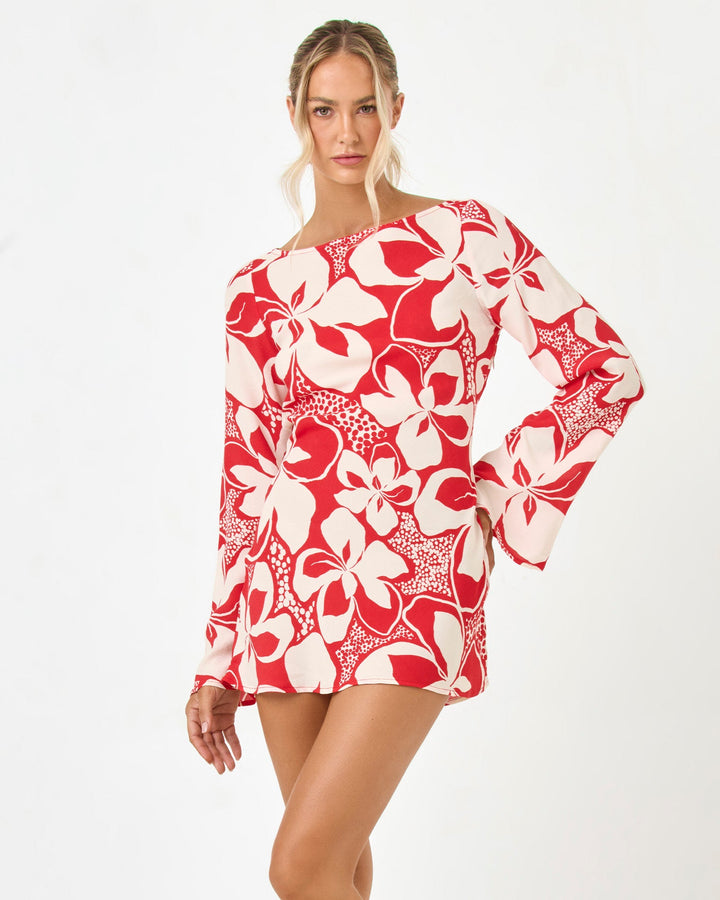 LSPACE All I Need Printed Mini Dress-The Shop Laguna Beach