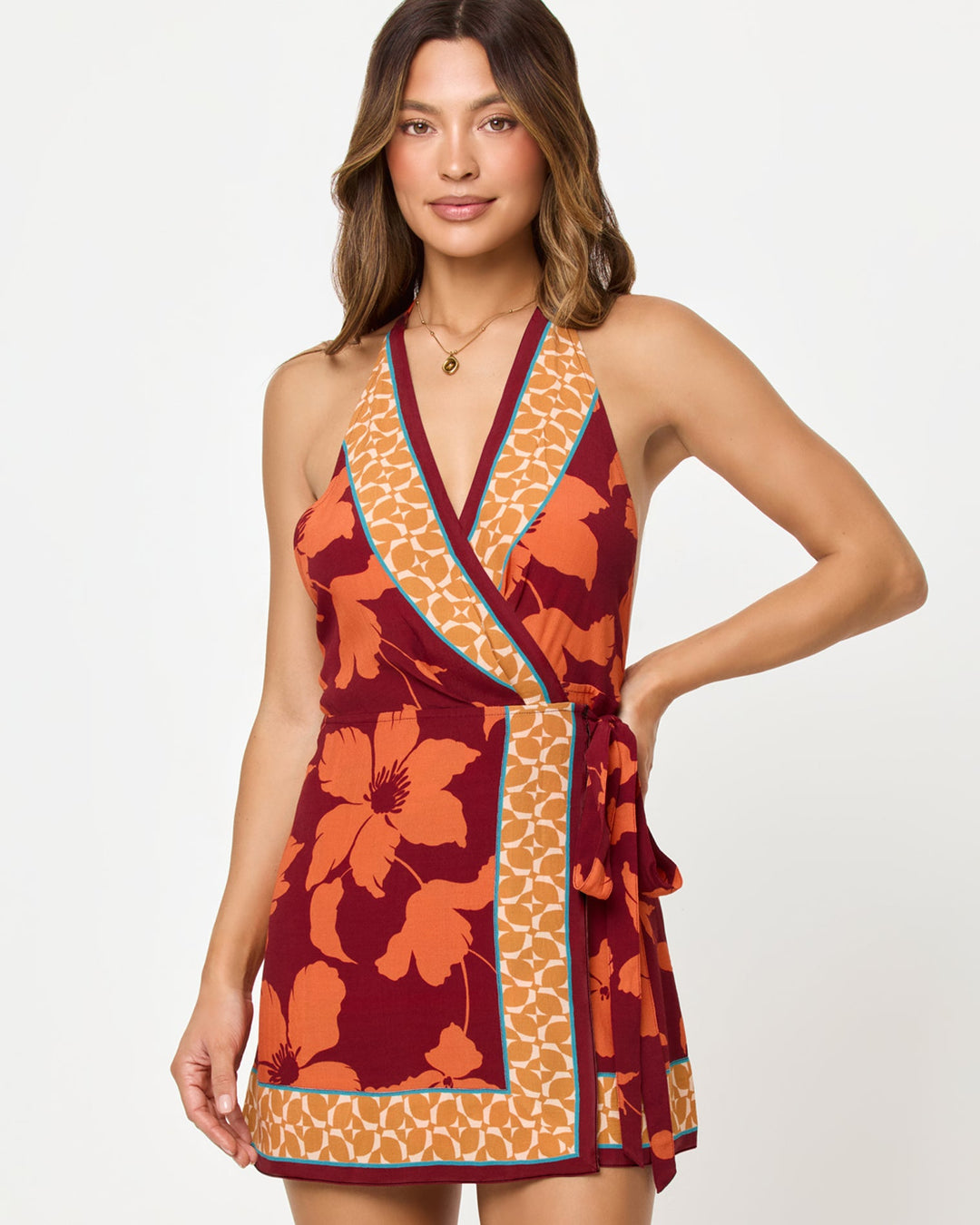 LSPACE Taura Halter Mini Dress