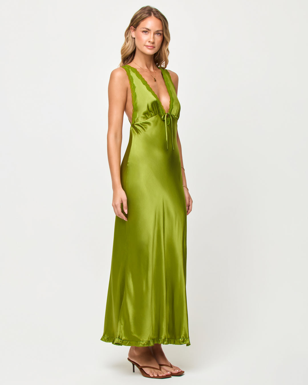 LSPACE X THE SALTY BLONDE Eyes On You Satin Maxi Dress-The Shop Laguna Beach