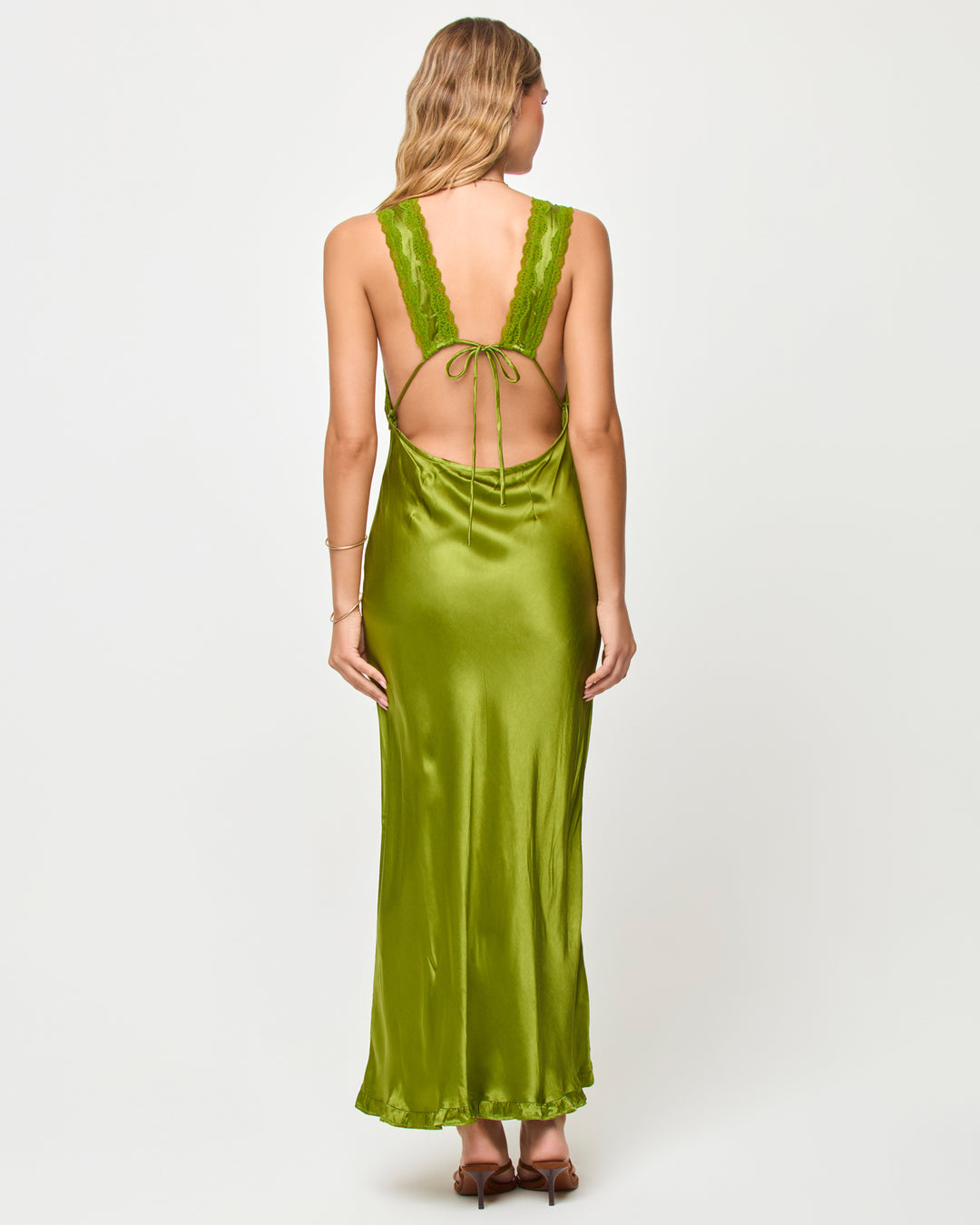 LSPACE X THE SALTY BLONDE Eyes On You Satin Maxi Dress-The Shop Laguna Beach