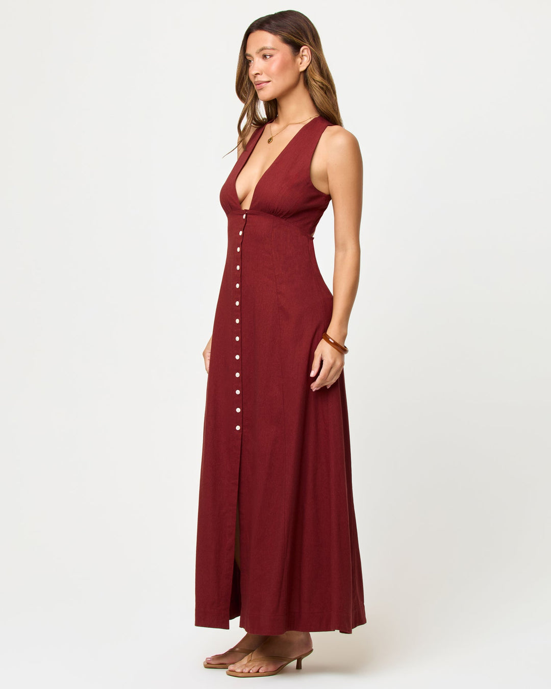 LSPACE Arlo Buttoned Maxi Dress - More Colors Available-The Shop Laguna Beach