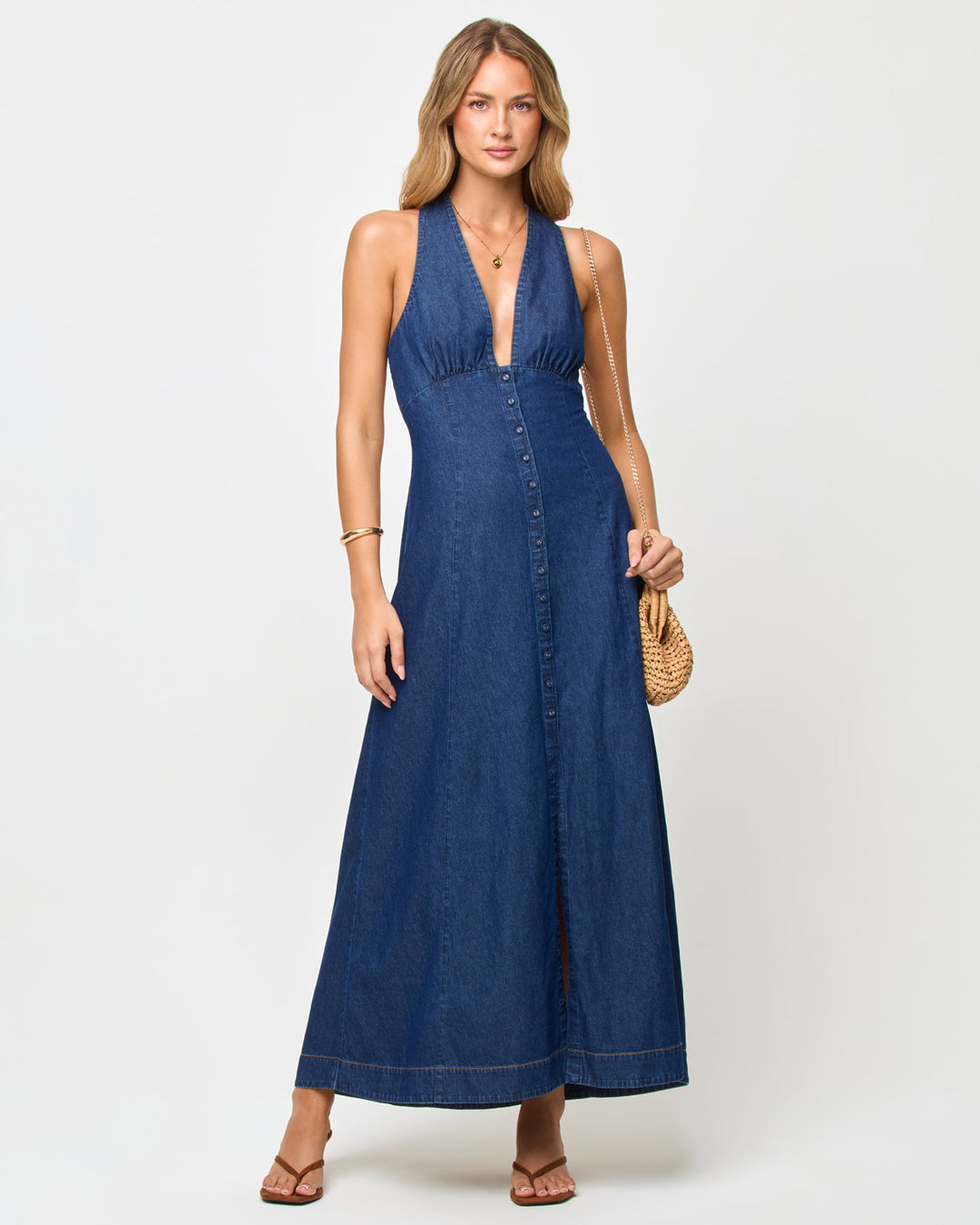 LSPACE Arlo Buttoned Maxi Dress - More Colors Available-The Shop Laguna Beach