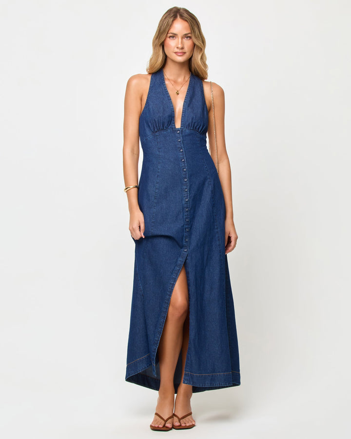 LSPACE Arlo Buttoned Maxi Dress - More Colors Available-The Shop Laguna Beach