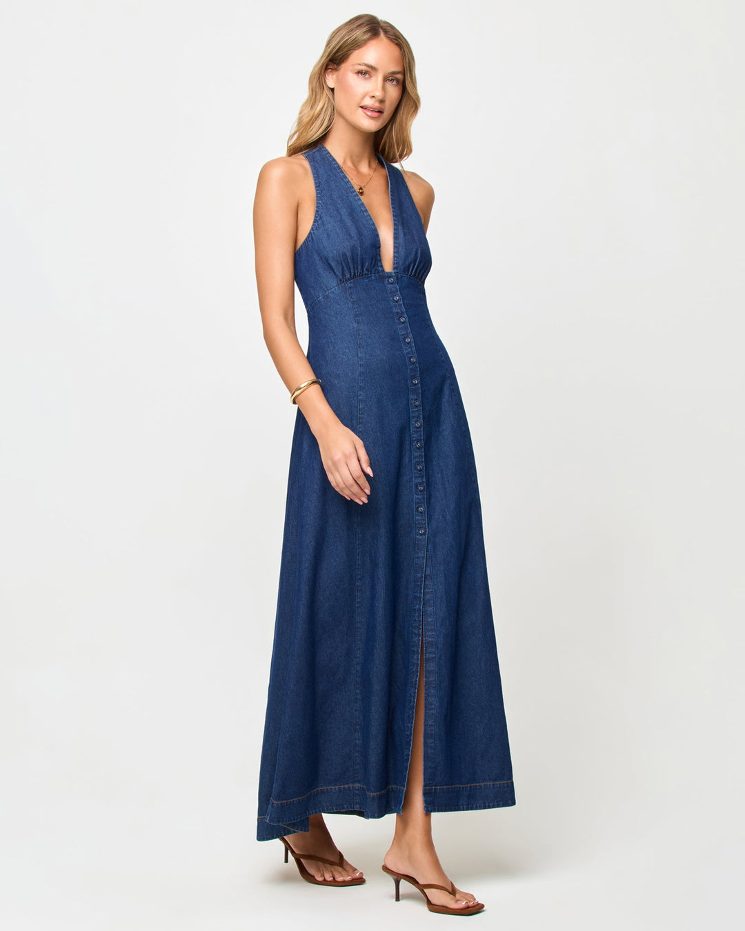 LSPACE Arlo Buttoned Maxi Dress - More Colors Available-The Shop Laguna Beach