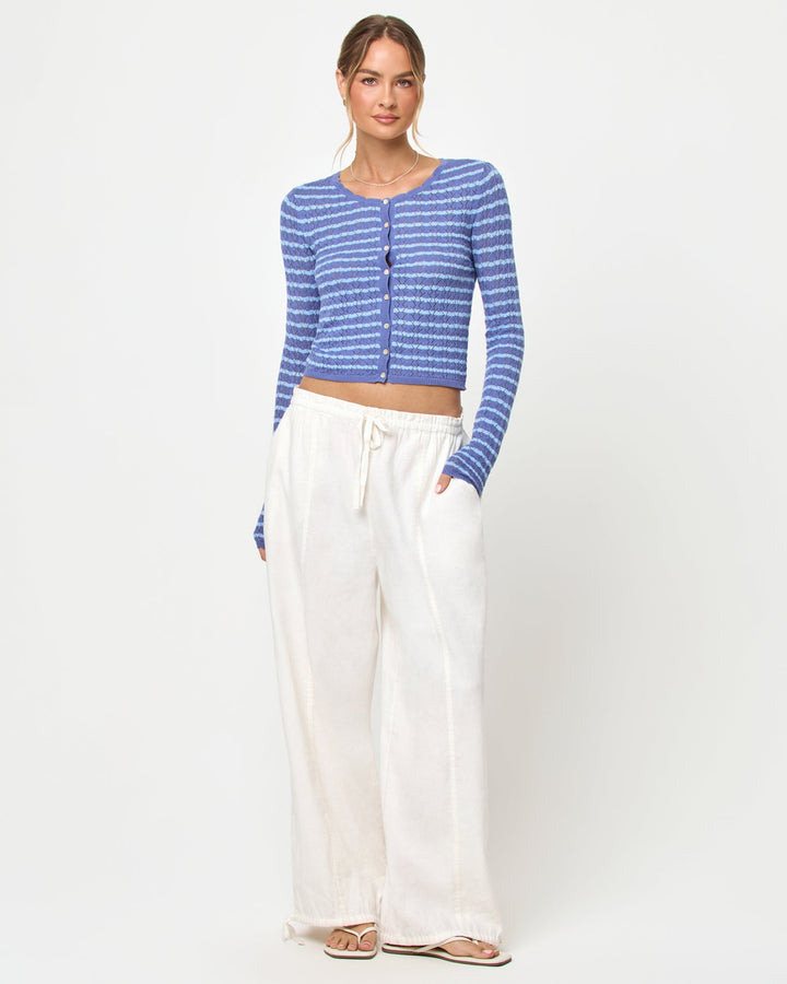 LSPACE Rosalie Crop Stripe Cardigan