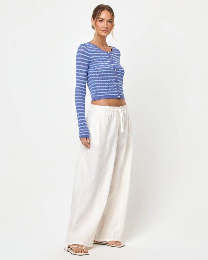 LSPACE Rosalie Crop Stripe Cardigan