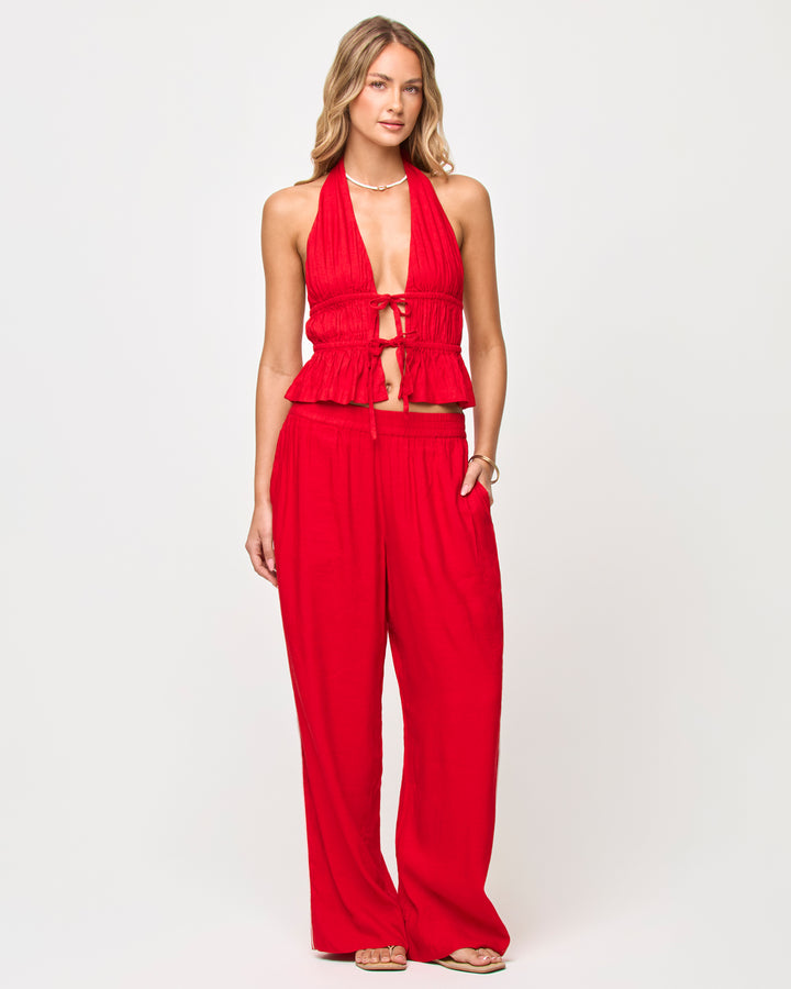 LSPACE X THE SALTY BLONDE August Halter Tie Top-The Shop Laguna Beach