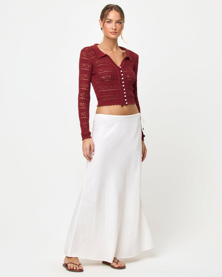 LSPACE Leighton Crochet Crop Sweater - More Colors Available