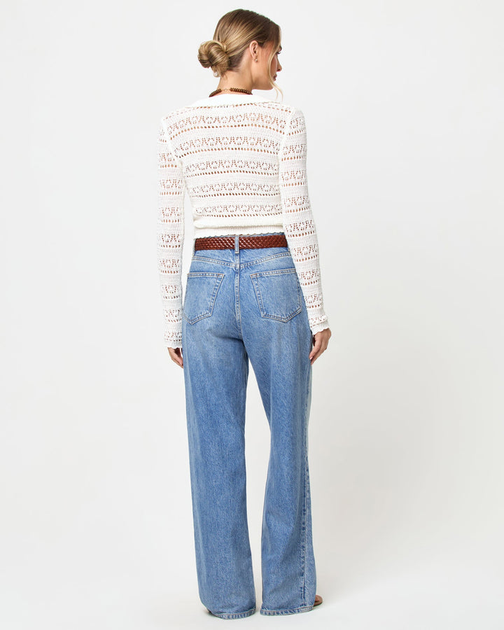 LSPACE Leighton Crochet Crop Sweater - More Colors Available
