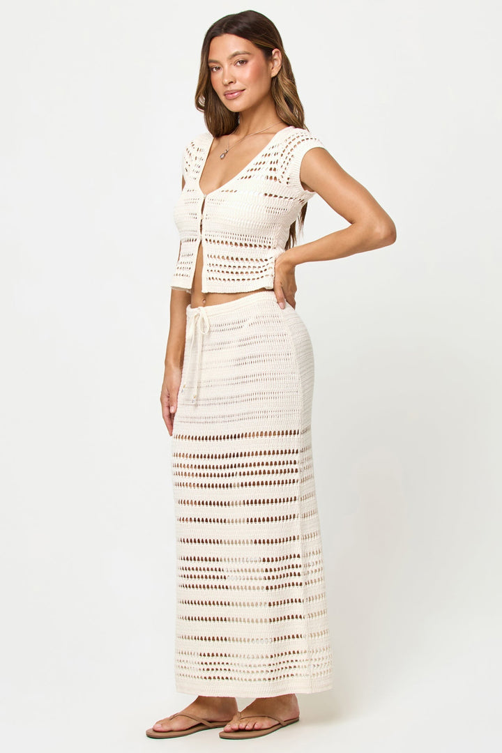 LSPACE Tula Open-Knit Top