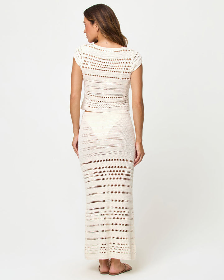LSPACE Tula Open-Knit Top