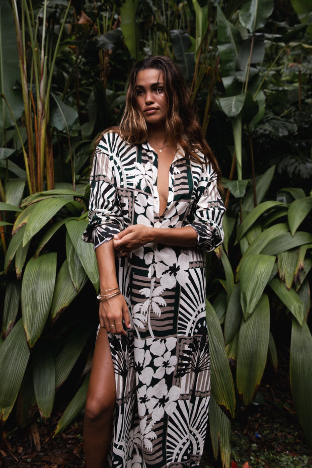 STILLWATER The Linen Voile Kaftan Dress-The Shop Laguna Beach