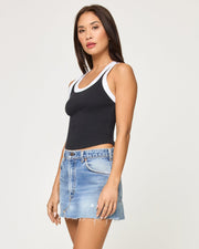 LSPACE Ash Contrast Crop Tank-The Shop Laguna Beach