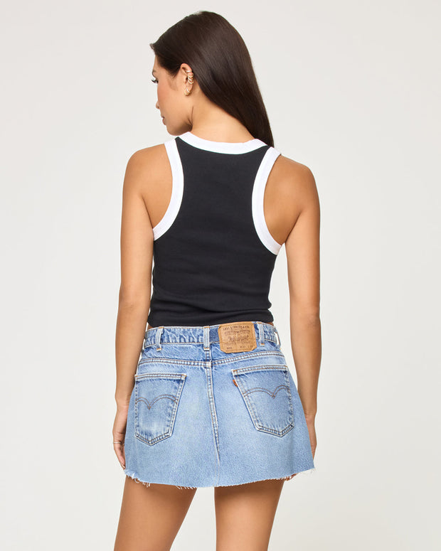 LSPACE Ash Contrast Crop Tank-The Shop Laguna Beach