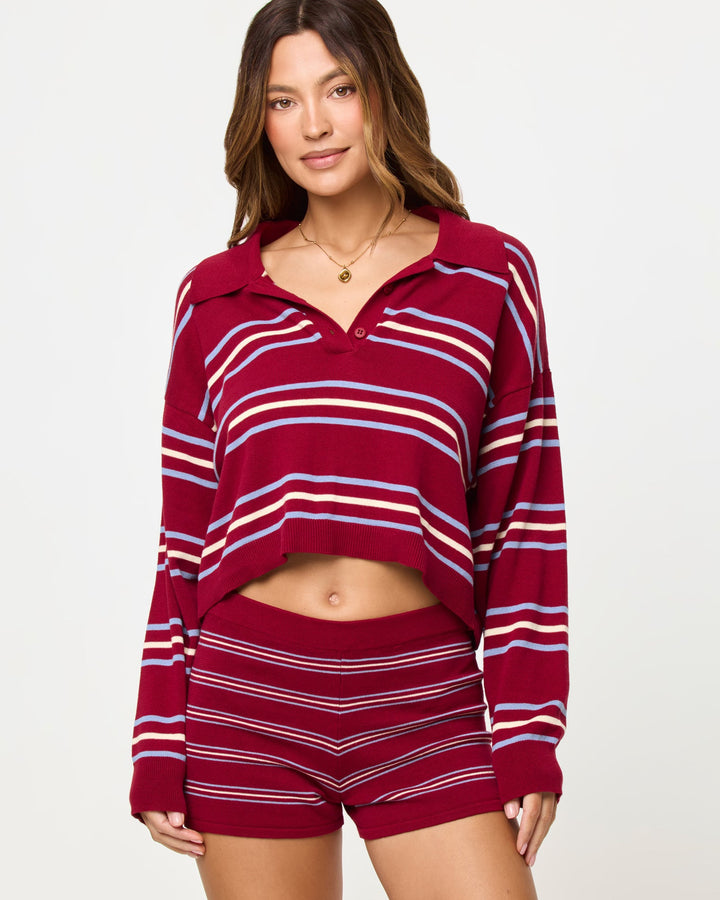 LSPACE Dalton Stripe Sweater Short