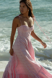 SUMMER AWAY Kansas Plaid Maxi Dress-The Shop Laguna Beach