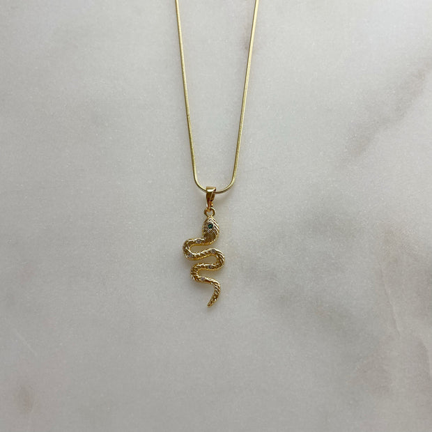 HOUSE OF AU.+ORA <br> All Seeing Serpent Necklace-The Shop Laguna Beach
