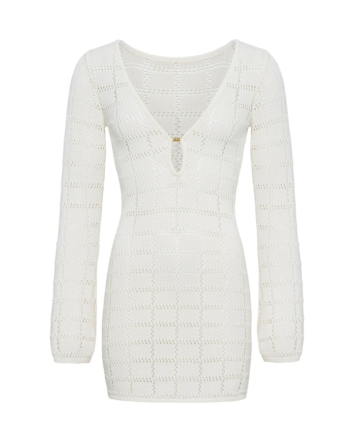 LSPACE Jessa Crochet Knit Mini Dress-The Shop Laguna Beach