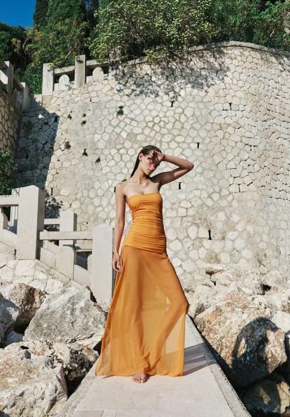 BOND-EYE Arlo Sheer Tube Maxi Dress-The Shop Laguna Beach