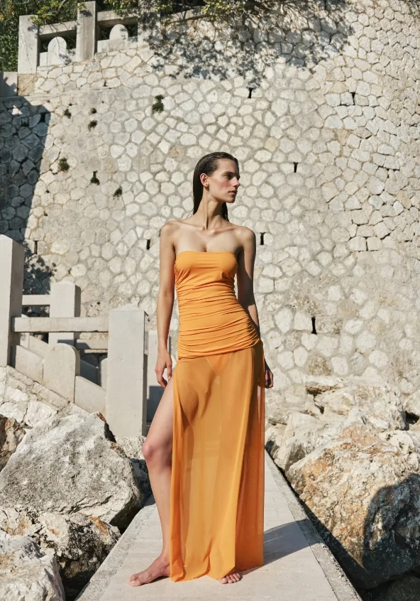 BOND-EYE Arlo Sheer Tube Maxi Dress-The Shop Laguna Beach