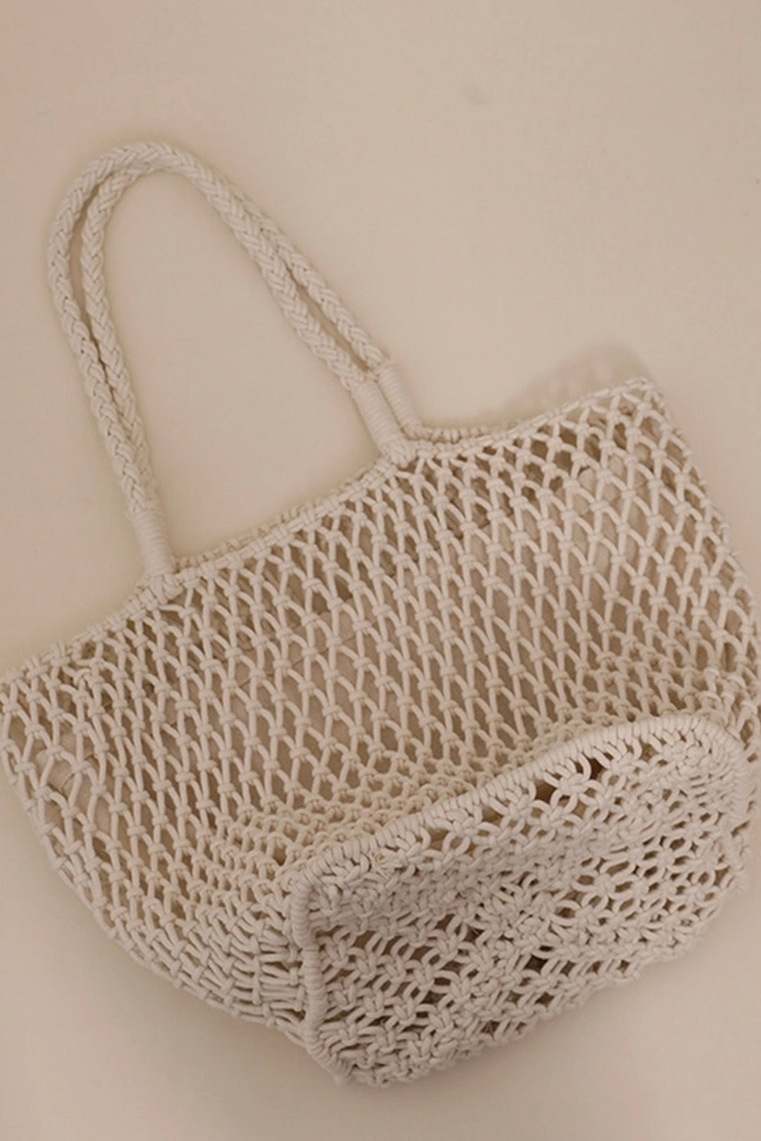 Simple Open-Weave Crochet Beach Bag - More Colors Available-The Shop Laguna Beach