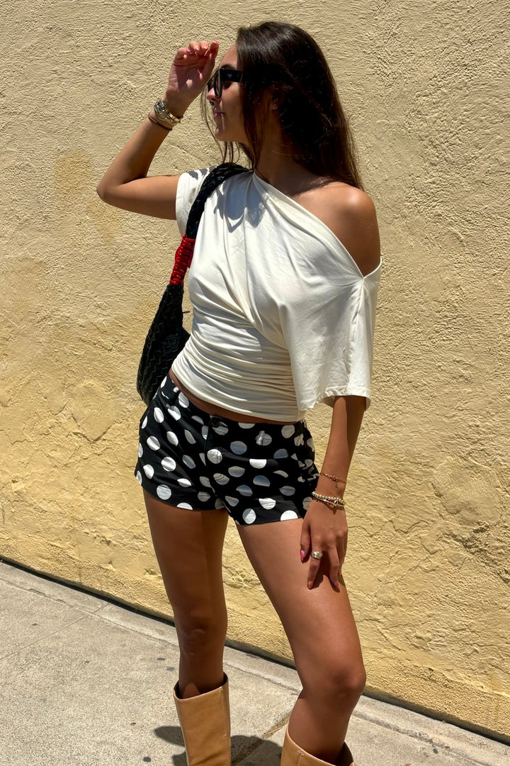 KEEN THE LABEL Faye Cinched Off-Shoulder Top
