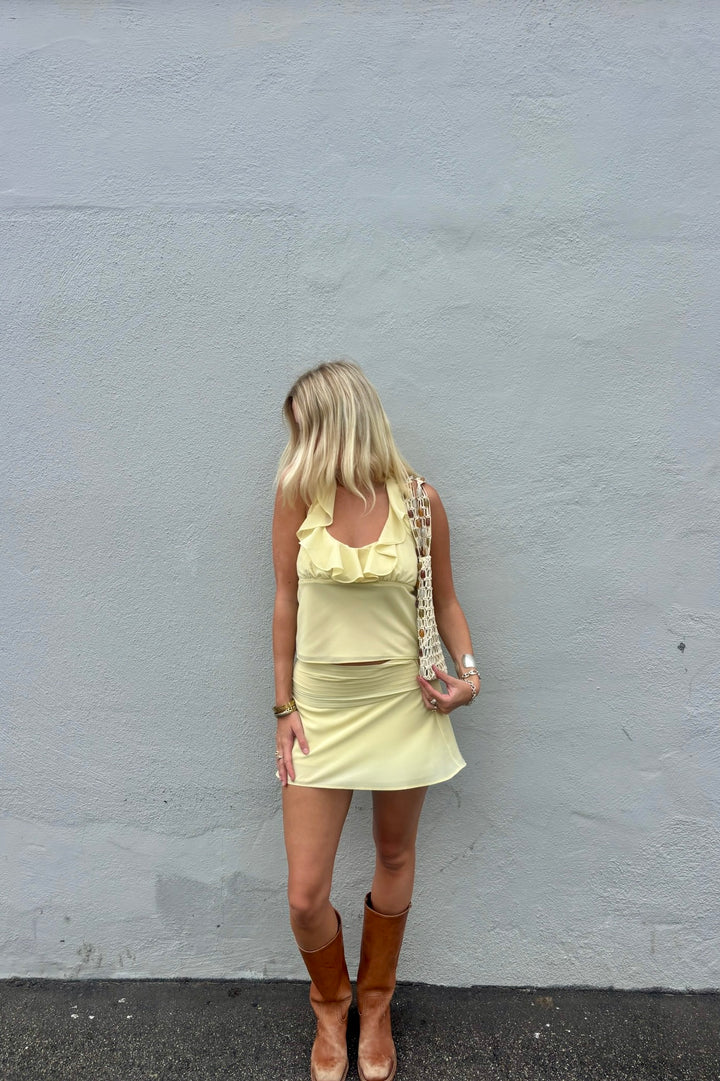 KEEN THE LABEL Salley Ruffle Halter Tank Top-The Shop Laguna Beach