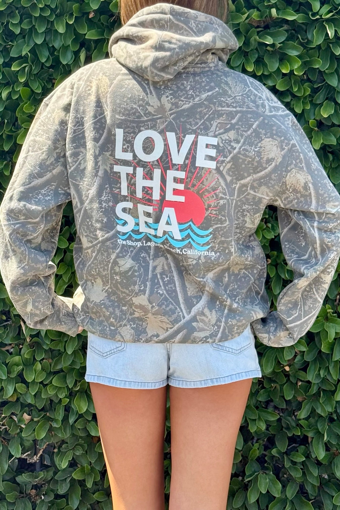 LOVE THE SEA Heavyweight Camo Hoodie-The Shop Laguna Beach