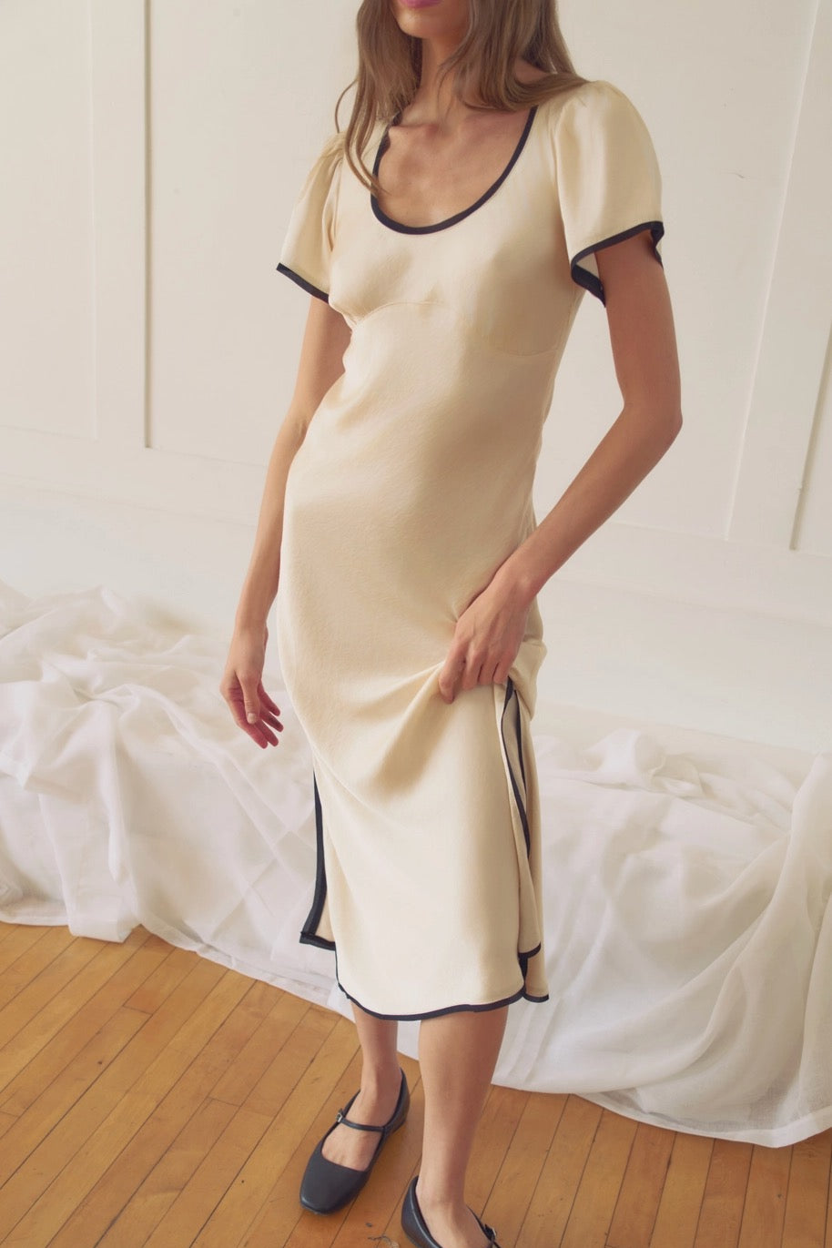 KEEN THE LABEL Emilie Short Sleeve Maxi Dress-The Shop Laguna Beach