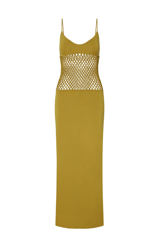INDAH Bella Solid Macrame Maxi Dress-The Shop Laguna Beach