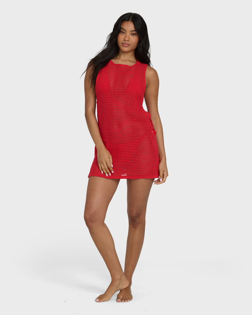 BILLABONG Rising Tides Open-Knit Coverup Dress-The Shop Laguna Beach